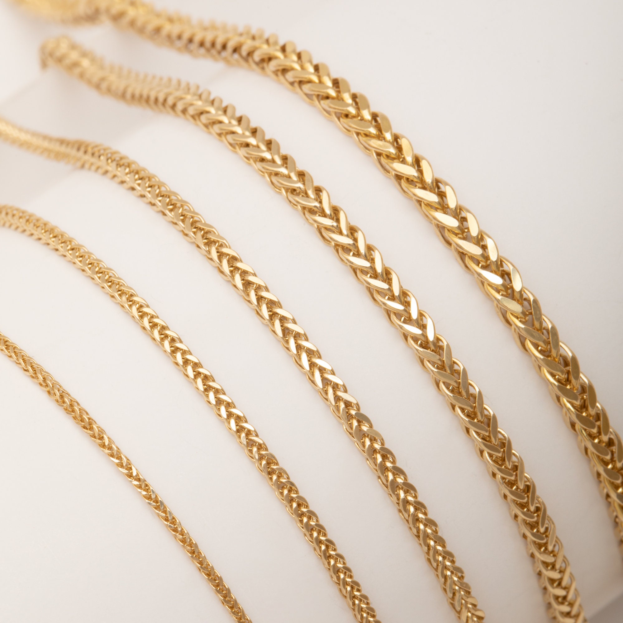 アクセサリー NUMBERING #5401 14k gold plated brass,CZ Midas 14K Yellow Gold Alternating Link Chain 001-431-00808
