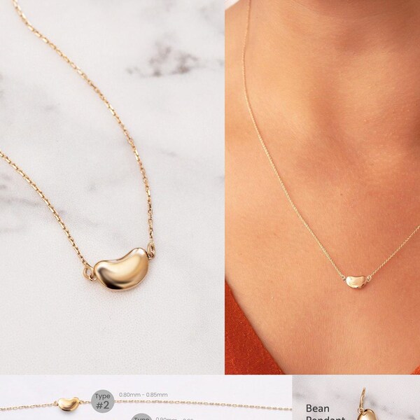 Rose gold bean necklace Clearance