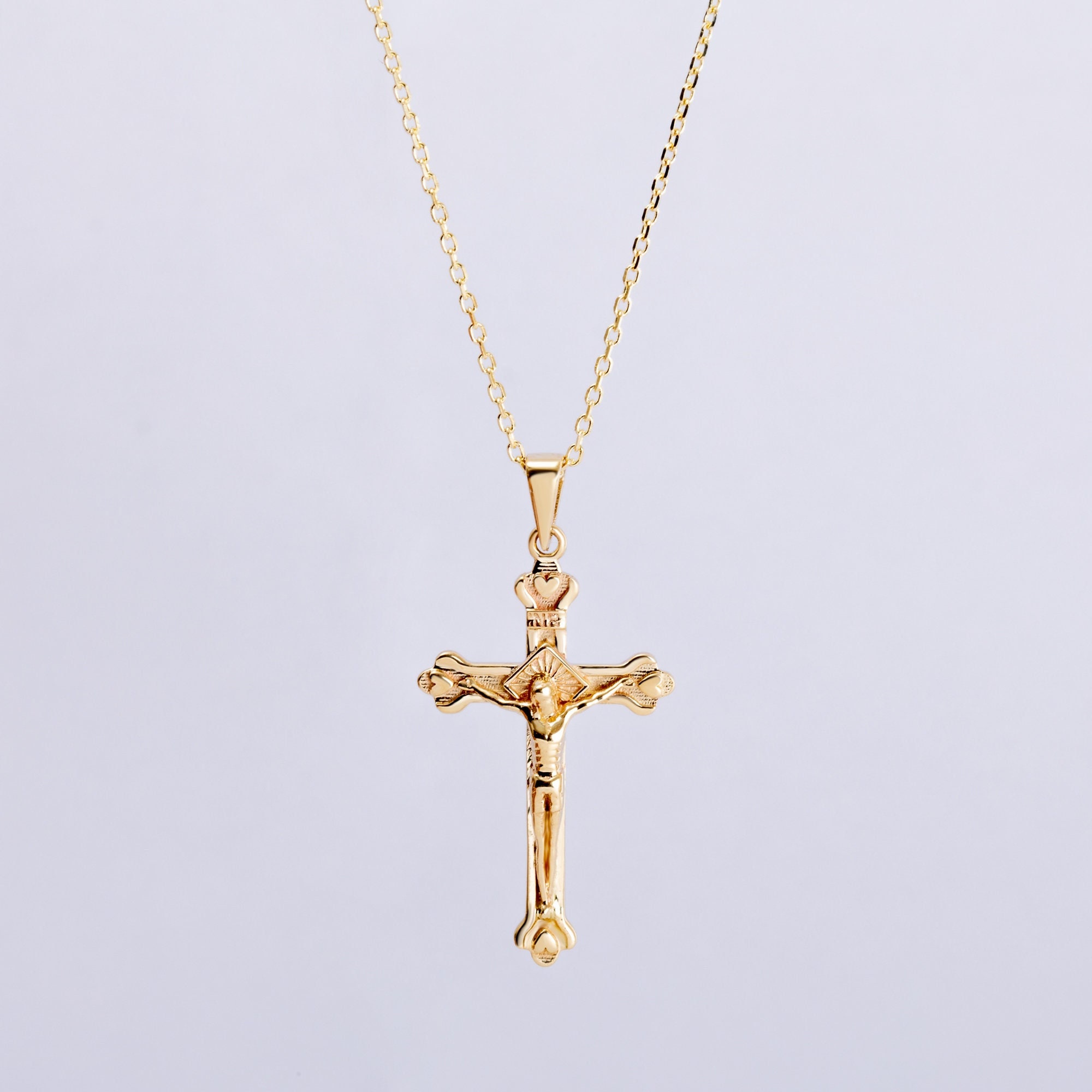 Amazon.com: Zeffy Cross Necklace for Women 18k Gold Plated