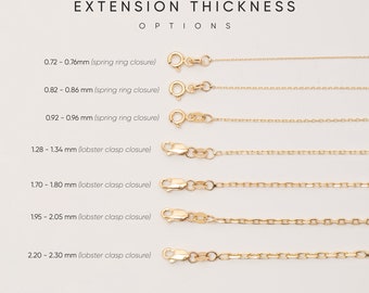 Estensore Per Collana Oro Giallo 14K 2 Pollici Con Chiusura Aragosta - Lulau