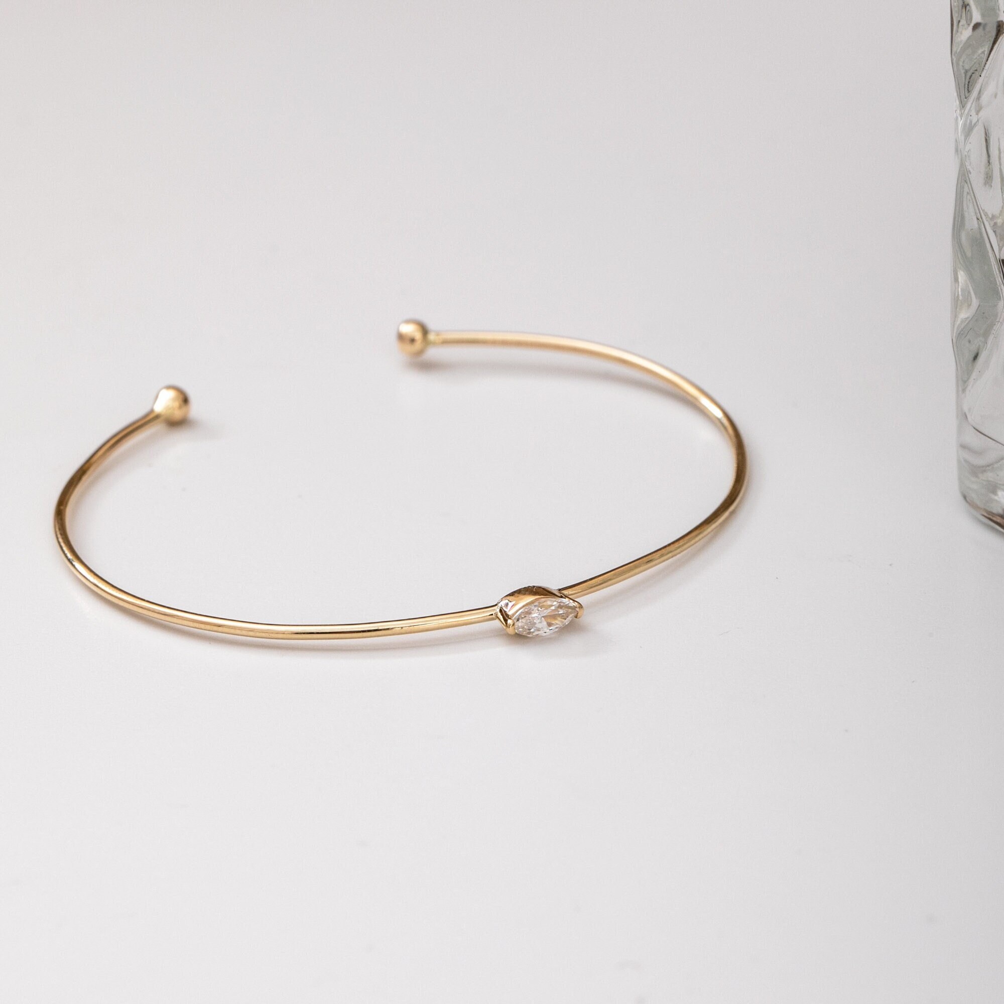 14k 18k Gold Bangle Bracelet Real Gold 