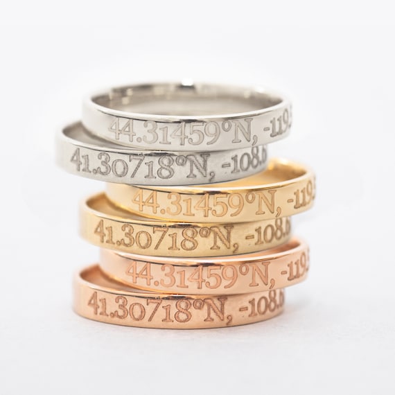 Coordinate on sale ring etsy