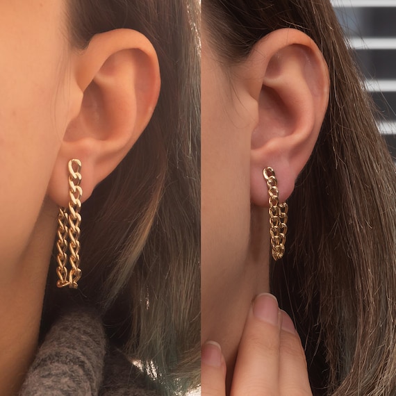 14k 2024 chain earrings