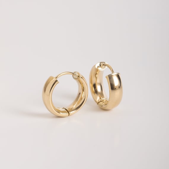 Orecchini a cerchio in oro giallo 585 14 carati – SIT14