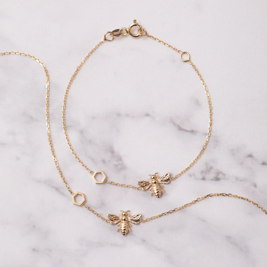 The Red Bee Bracelet in Platinum main image 1