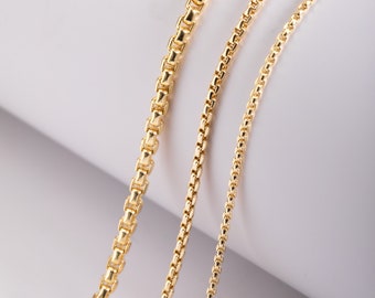 Collana In Catena A Maglie Rotonde Da 4Mm In Oro Giallo 10K