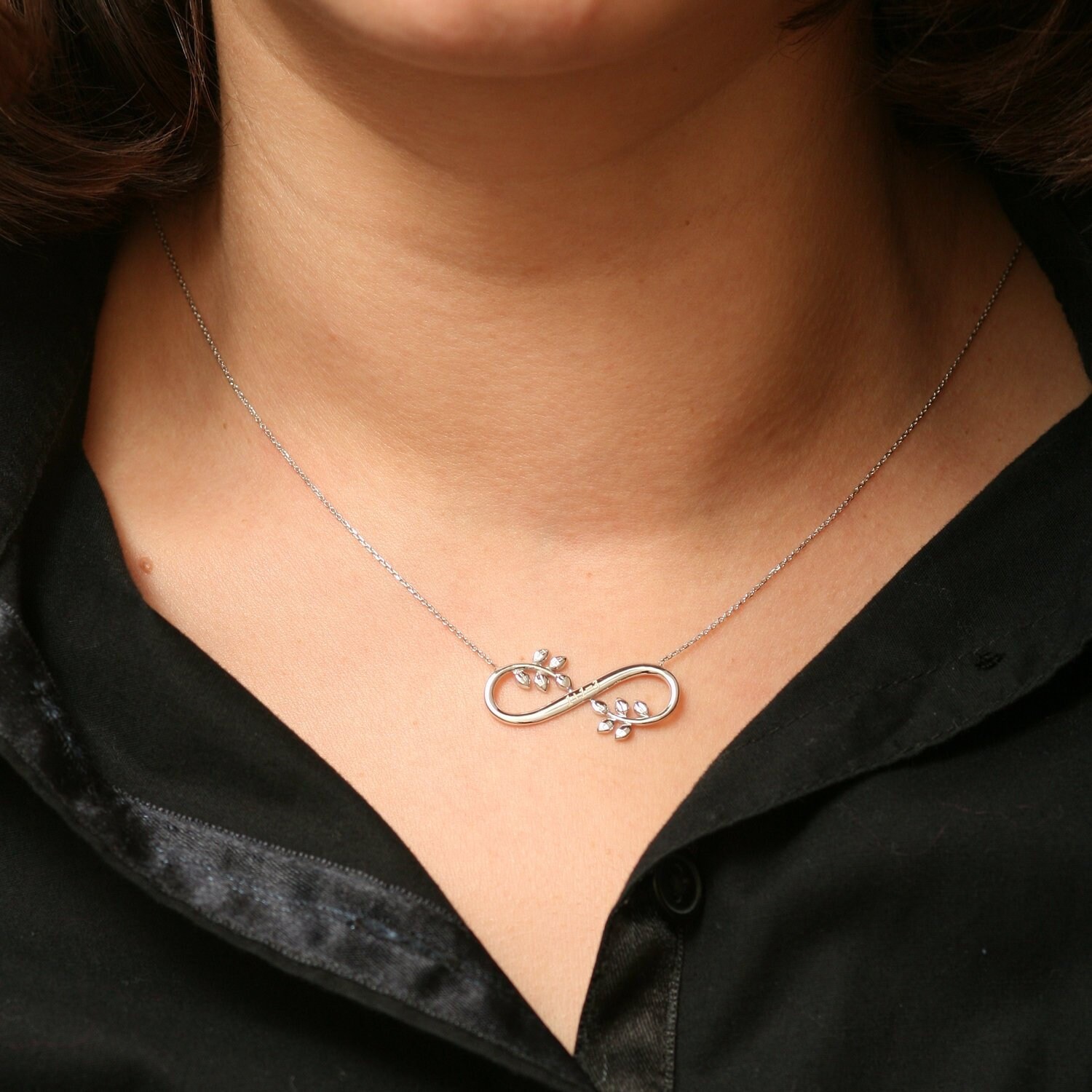 14k Solid Gold Engraved Name Infinity 