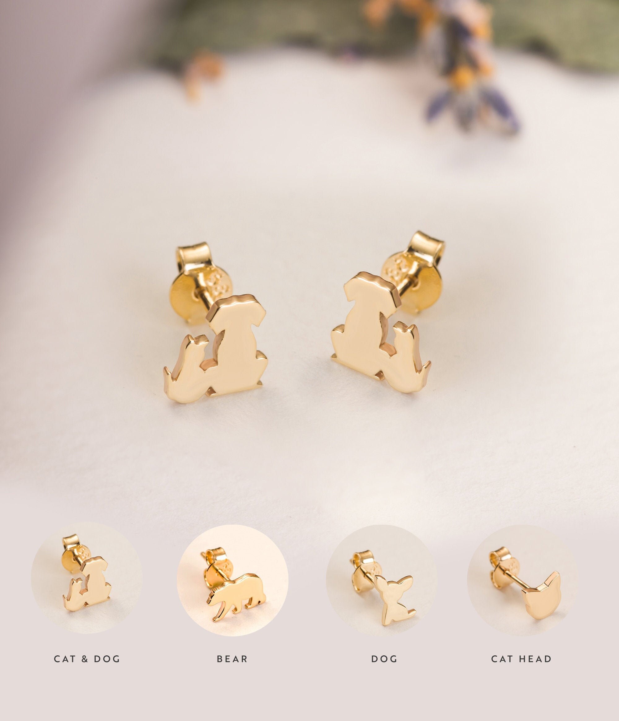 cat and dog earrings