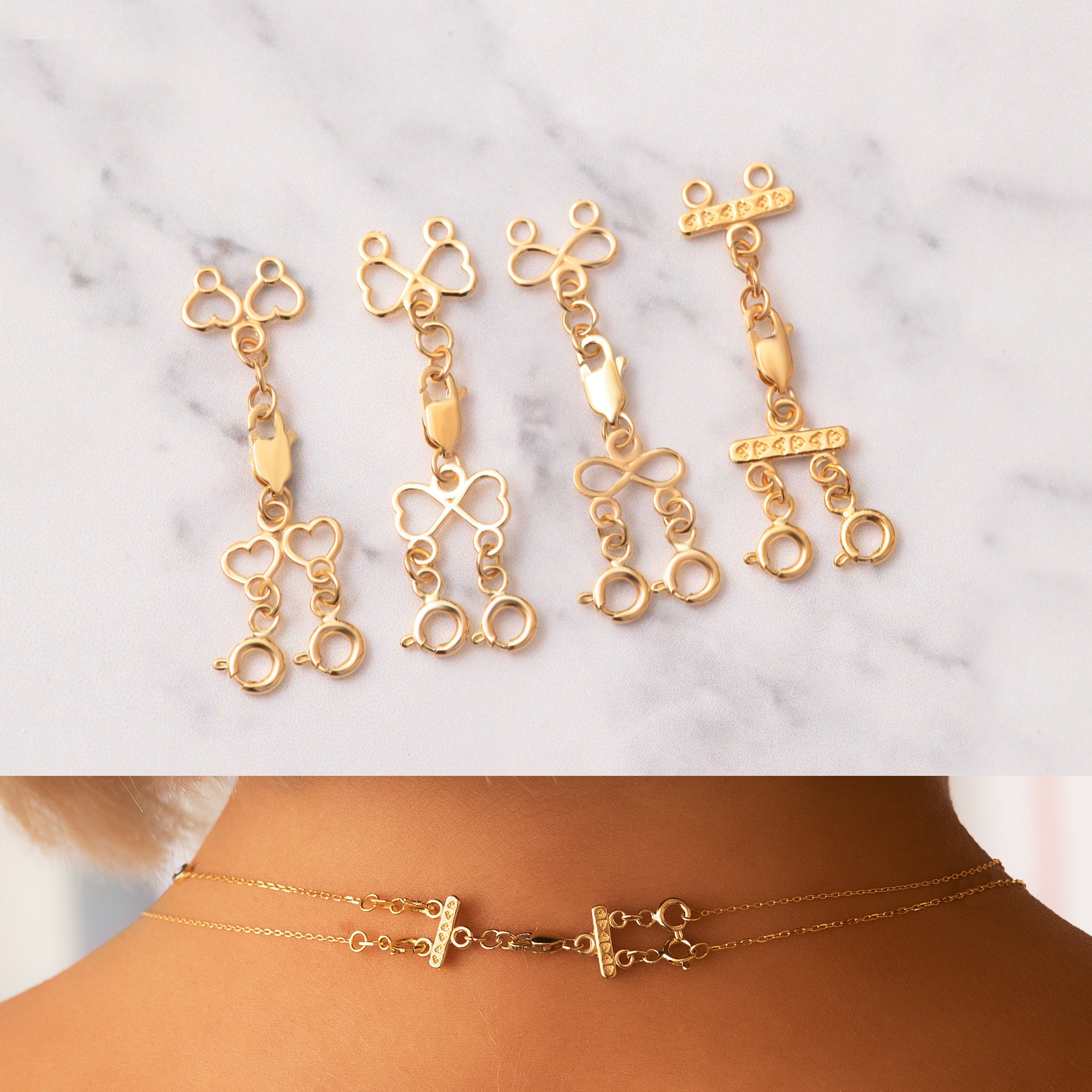 Necklace clasp for multiple necklaces deals