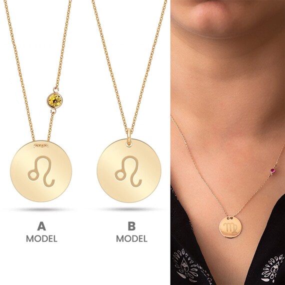 Gold Plated Delicate Stylish and Latest Zodiac Sun Sign Rashi Pendants –  Shining Jewel