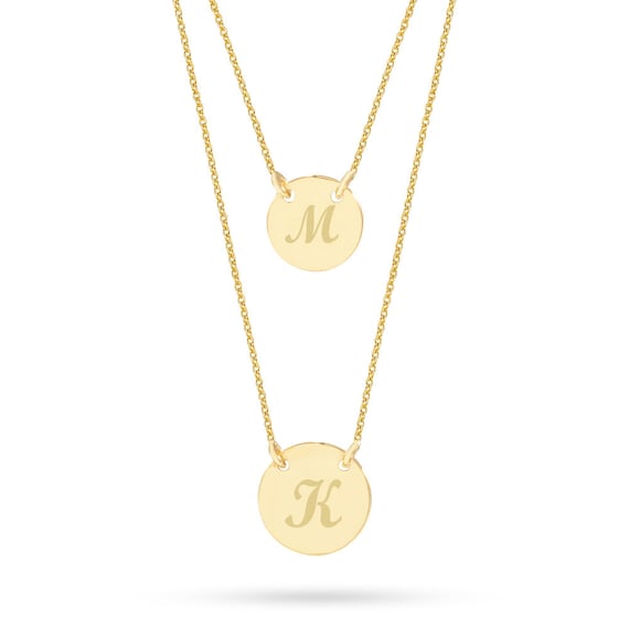 LORO 18K initial necklace 02 大文字K LORO K10 initial necklace 02