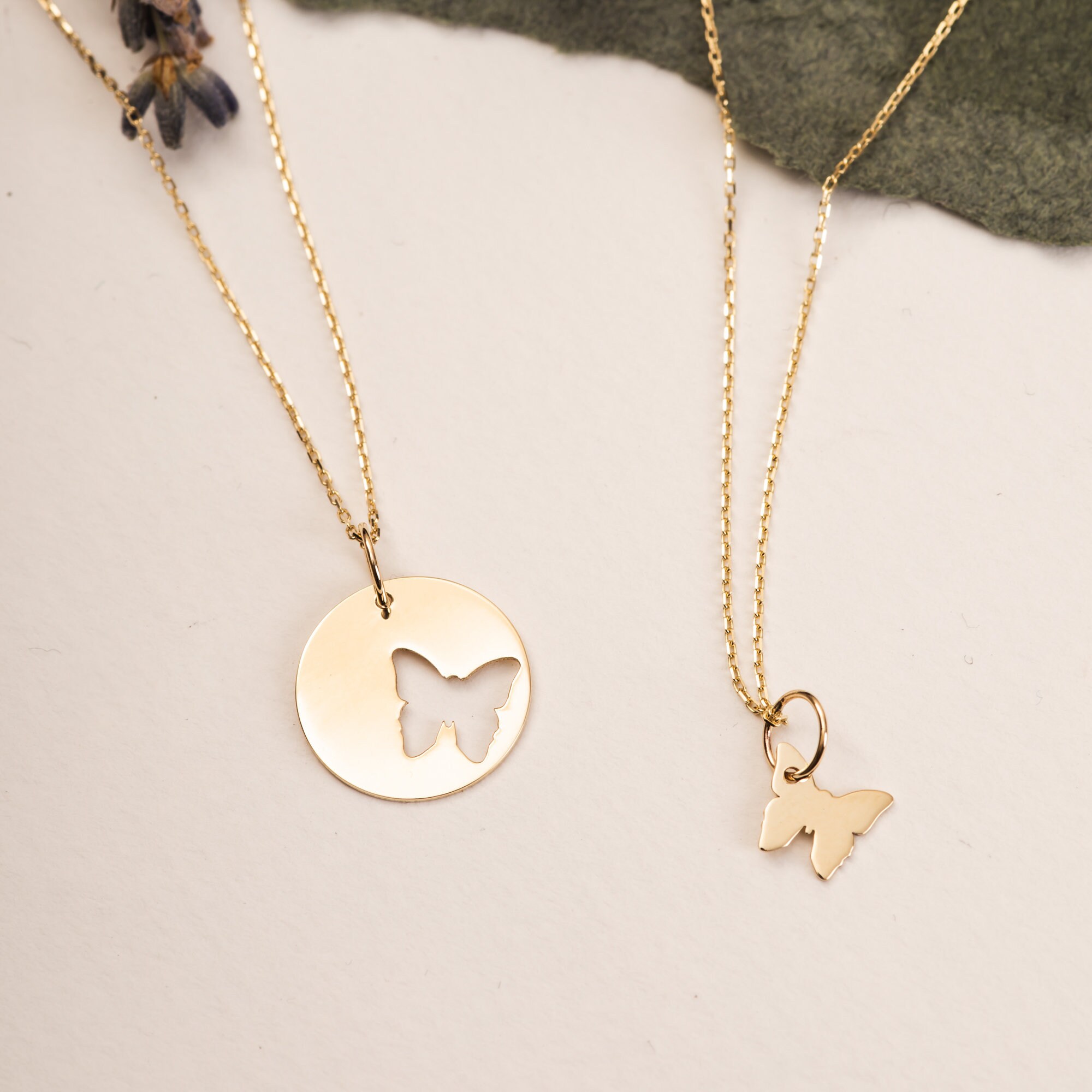 14k Solid Gold Mother Daughter 