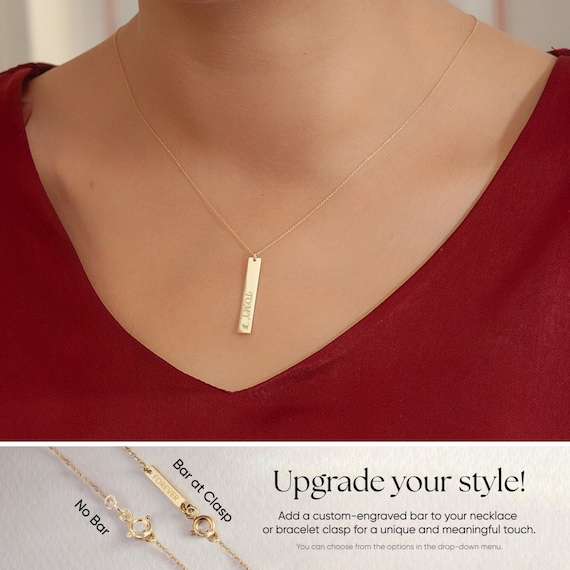 Collana con nome personalizzato • Collana con nome minimalista di Caitlyn Minimalist • Delicata collana con targhetta dorata • Regalo personalizzato per la mamma • NH02F91 - Italia Collana con nome personalizzato • Collana con nome minimalista di Caitlyn Minimalist • Delicata collana con targhetta dorata • Regalo personalizzato per la mamma • NH02F91 - Italia