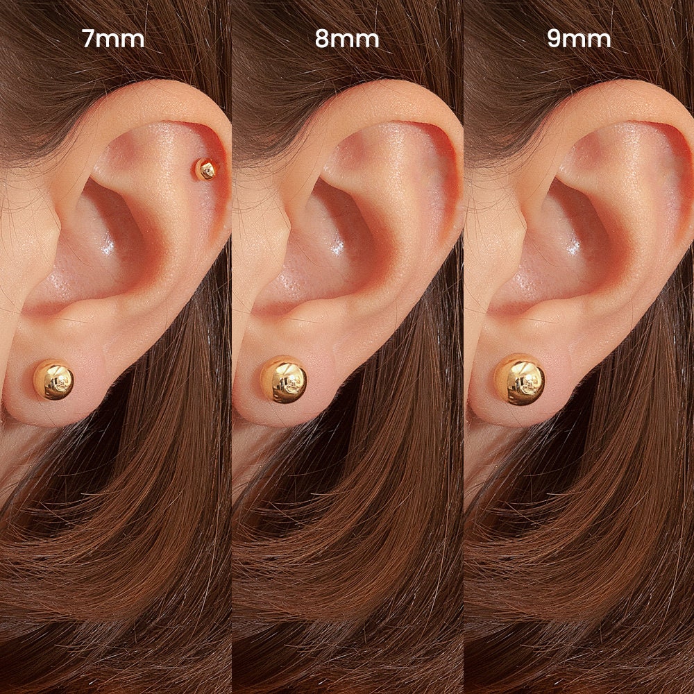 Ball Earrings 4mm – Gold´s Sea Jewelry