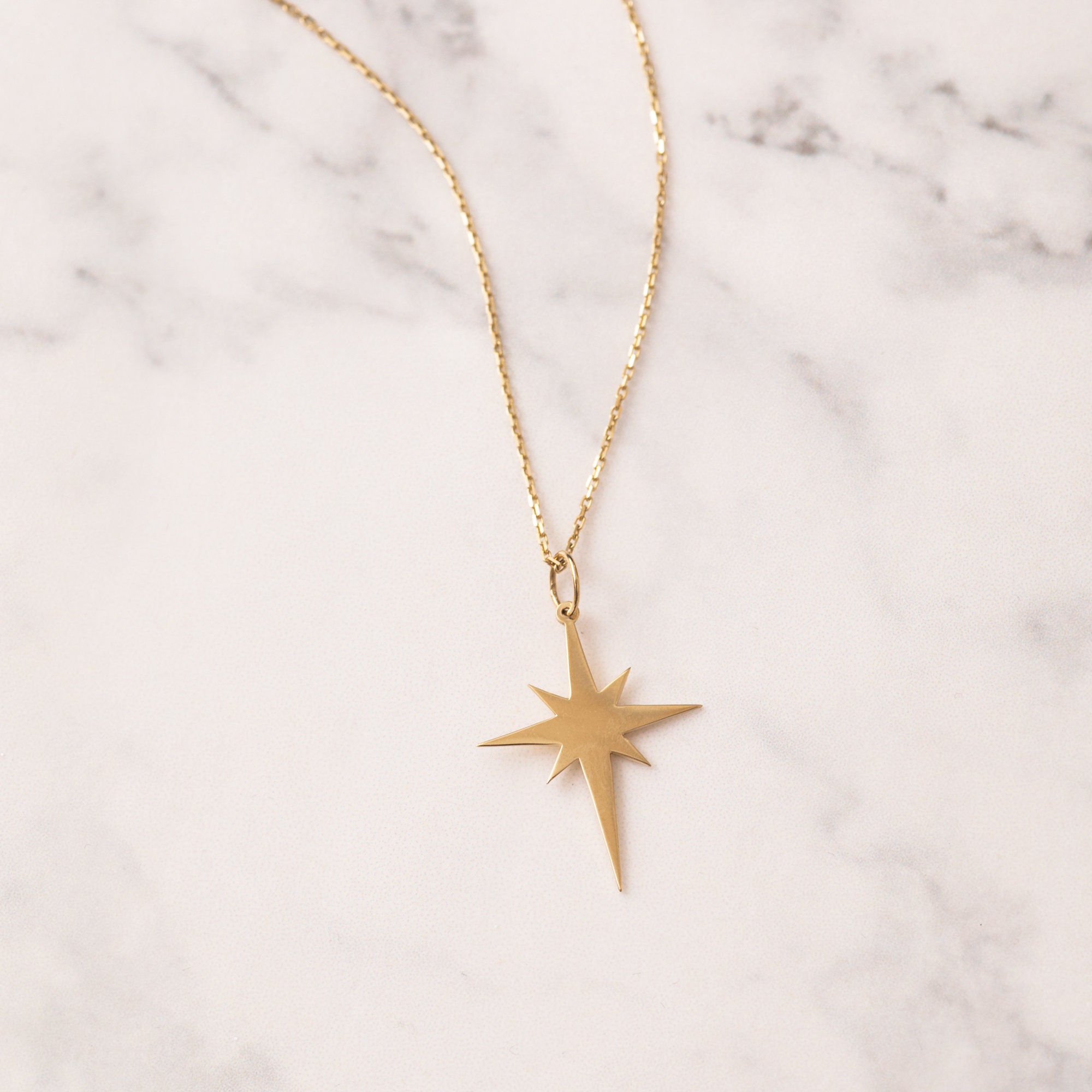 North Star Charms Gold Necklace, VicStoneNYC Fine Jewelry