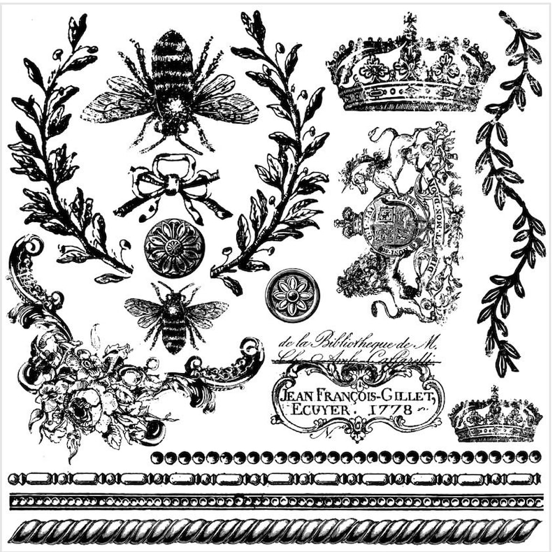 Iron Orchid Designs Queen Bee IOD Decor Stamp