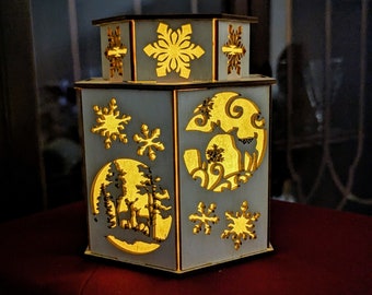 A Holiday themed Reindeer Lantern