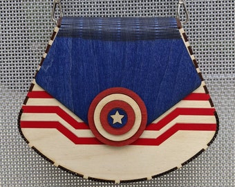 Marvel's new Captain America inspired Wooden Saddlebag Purse