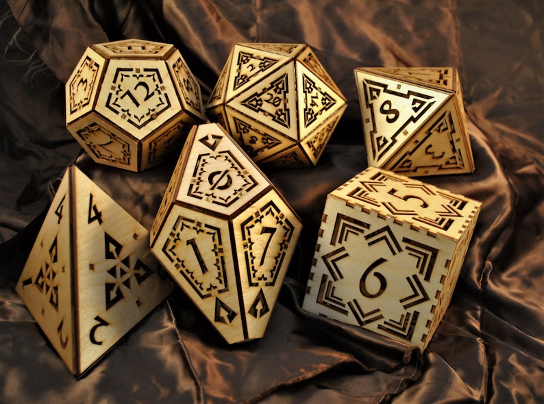 Dungeons and Dragons all wood Gamers Dice Jumbo d20 Etsy