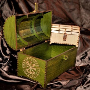 Handmade Wooden Treasure Chest, Customizable Keepsake Box, Pirate Gift, Pirate Treasure Chest, Gift for that special someone