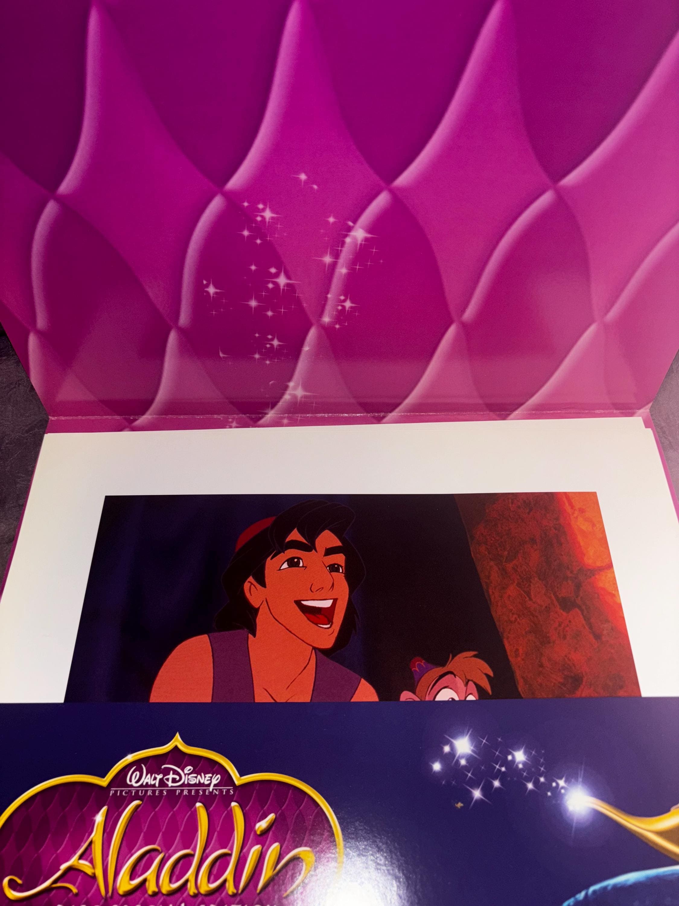 Vintage Disney's Aladdin Lithograph Set of 4: Live Action Retro Wall ...