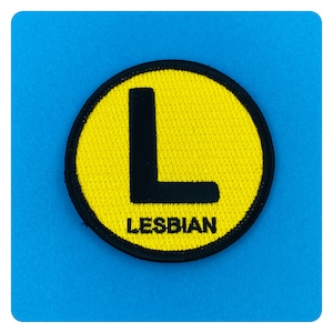 L is for Lesbian identity patch embroidered iron on Patch