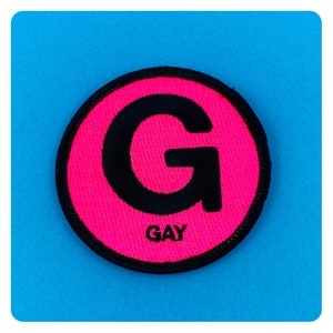 G for Gay identity embroidered iron on Patch