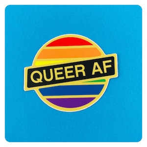 QUEER AF Regenbogen Vinyl Sticker