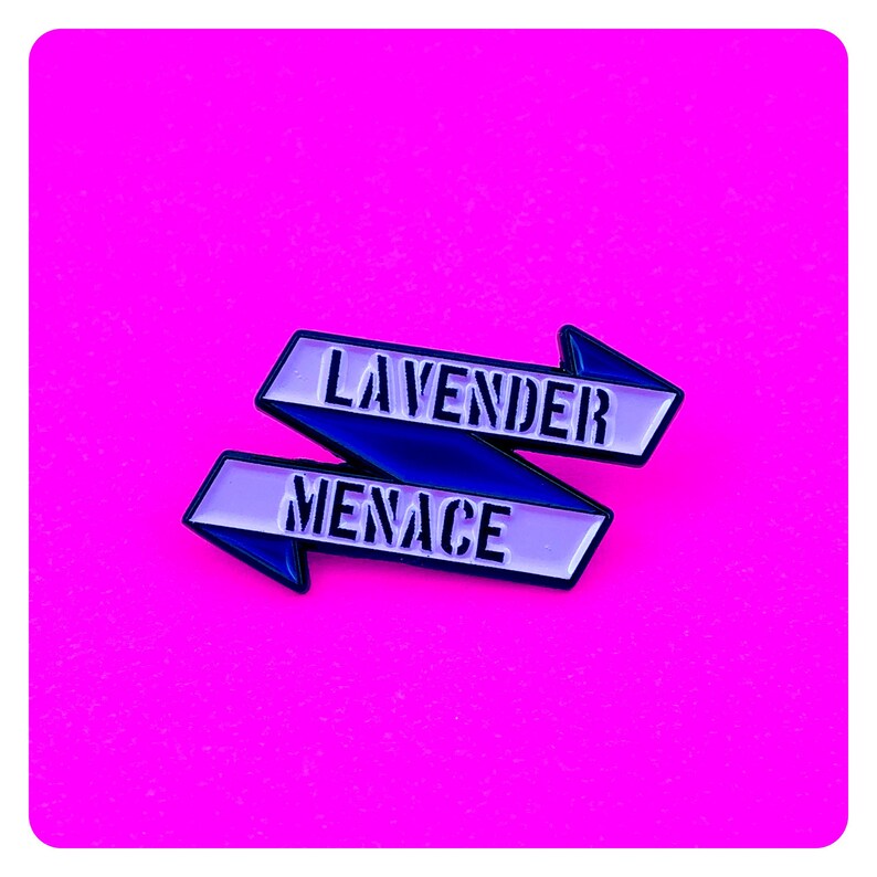 LAVENDER MENACE LGBT Pin Lesbian Pin Gay Pin Enamel Pin Feminist Rainbow Pin Gay Girls Pride Pin Feminism Lesbian Girlfriend Lesbian Gift