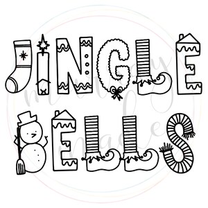 Jingle Bells Christmas Coloring Sheet Download
