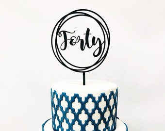 forty cake topper forty