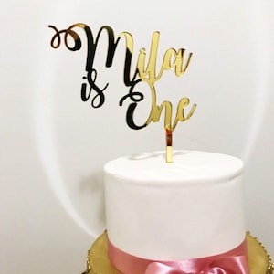 Personalised One Cake topper- First birthday/1st Birthday cake topper/1st Cake Topper/One Topper/First Party Decor/One acrylic cake topper
