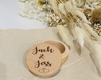 Personalised Ring Box/Ring Box/ Ring Box Wedding/Engagement ring box/wedding ring box/Custom ring box/Engraved ring box/Ring Bearer Box/Ring
