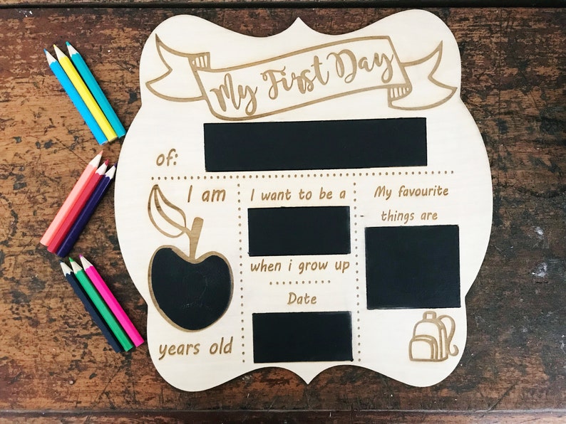 Back to School Board/Back to School Board/Kindergarten Sign/Reuseable Chalkboard/First day of School Chalkboard/First Day of School Board 