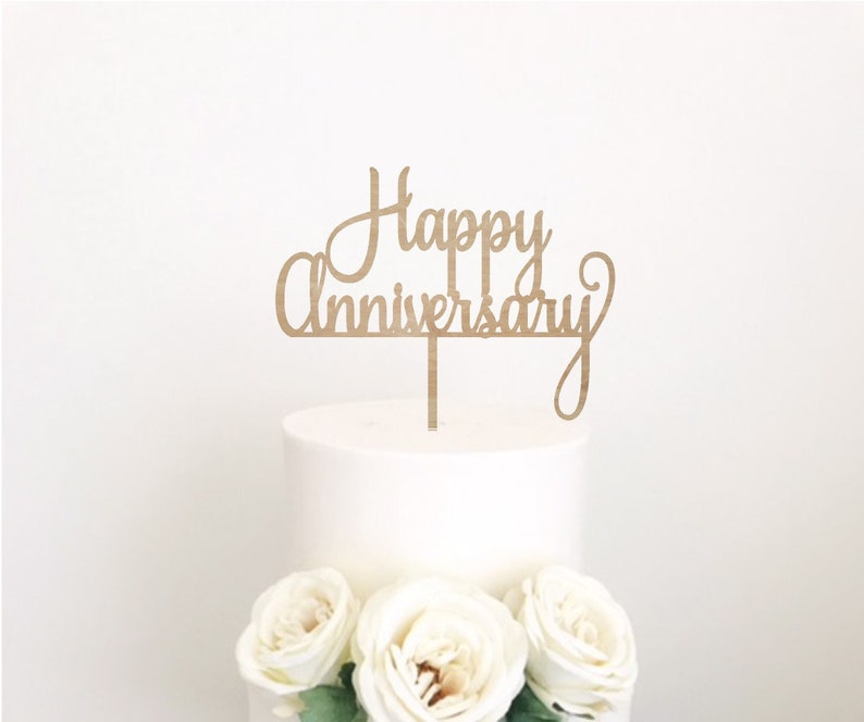 Happy Anniversary Cake Topper Anniversary Topper/wedding Etsy Australia