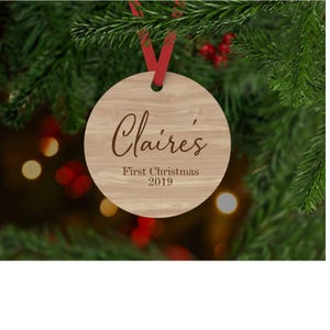 My First Christmas Personalised Bauble/Christmas Tree Decor/Custom Bauble/Christmas Bauble/Personalised Bauble Bauble/Christmas Ornament