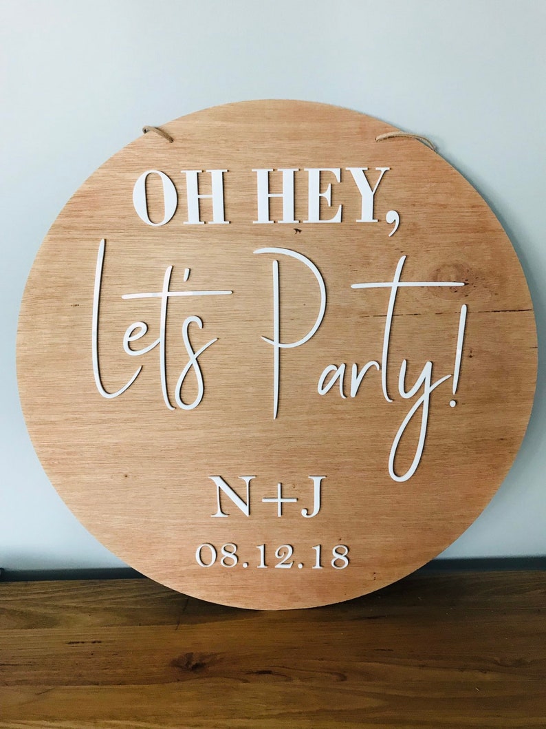 40 cm Lets Party signWelcome SignWedding signWelcome Wedding SignAcrylic SignReception Signwelcome Signageengagement party signParty