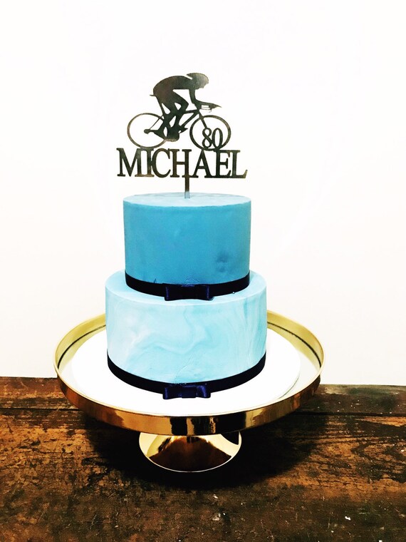Cyclist Acrylic Cake Topper Cyclist Cake Cyclist Topper Bike Etsy