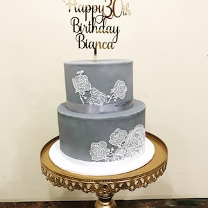 Personalised Thirty Acrylic Cake Topper- 30th Birthday/Dirty Thirty/30th Topper/Thirtieth Topper/30th Birthday/Thirty Birthday/Thirty Topper