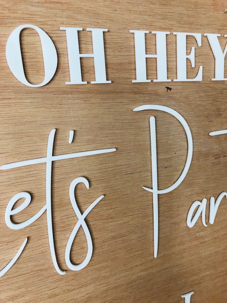 40 cm Lets Party signWelcome SignWedding signWelcome Wedding SignAcrylic SignReception Signwelcome Signageengagement party signParty