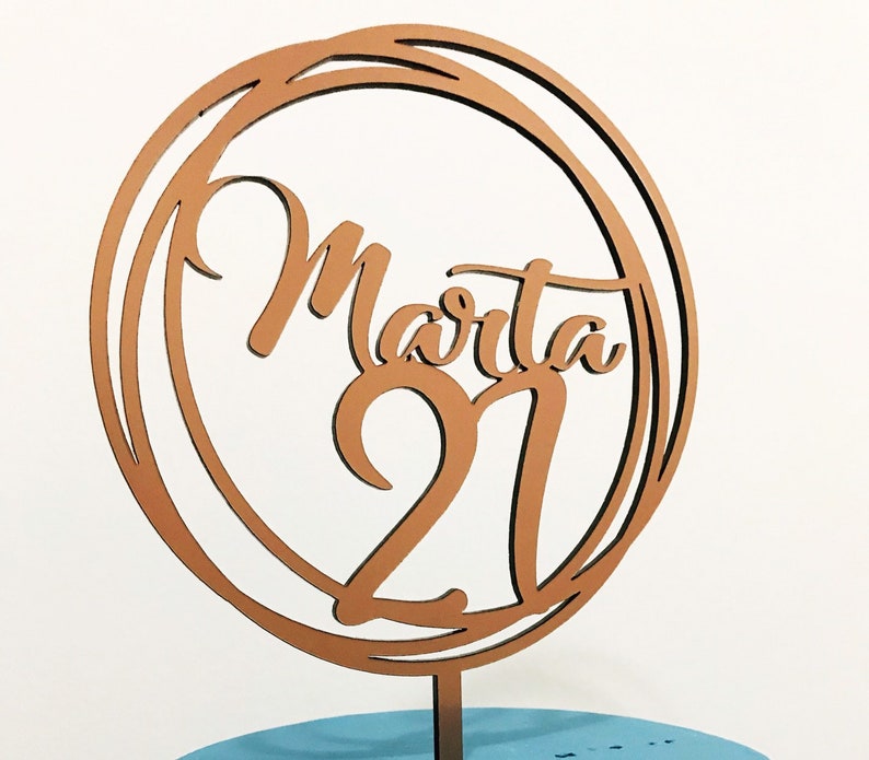 Twenty First Acrylic Cake Topper Personalised/21st Etsy Australia