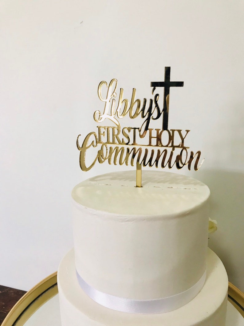 Personalised First Holy Communion Acrylic Cake Topper God Etsy Australia
