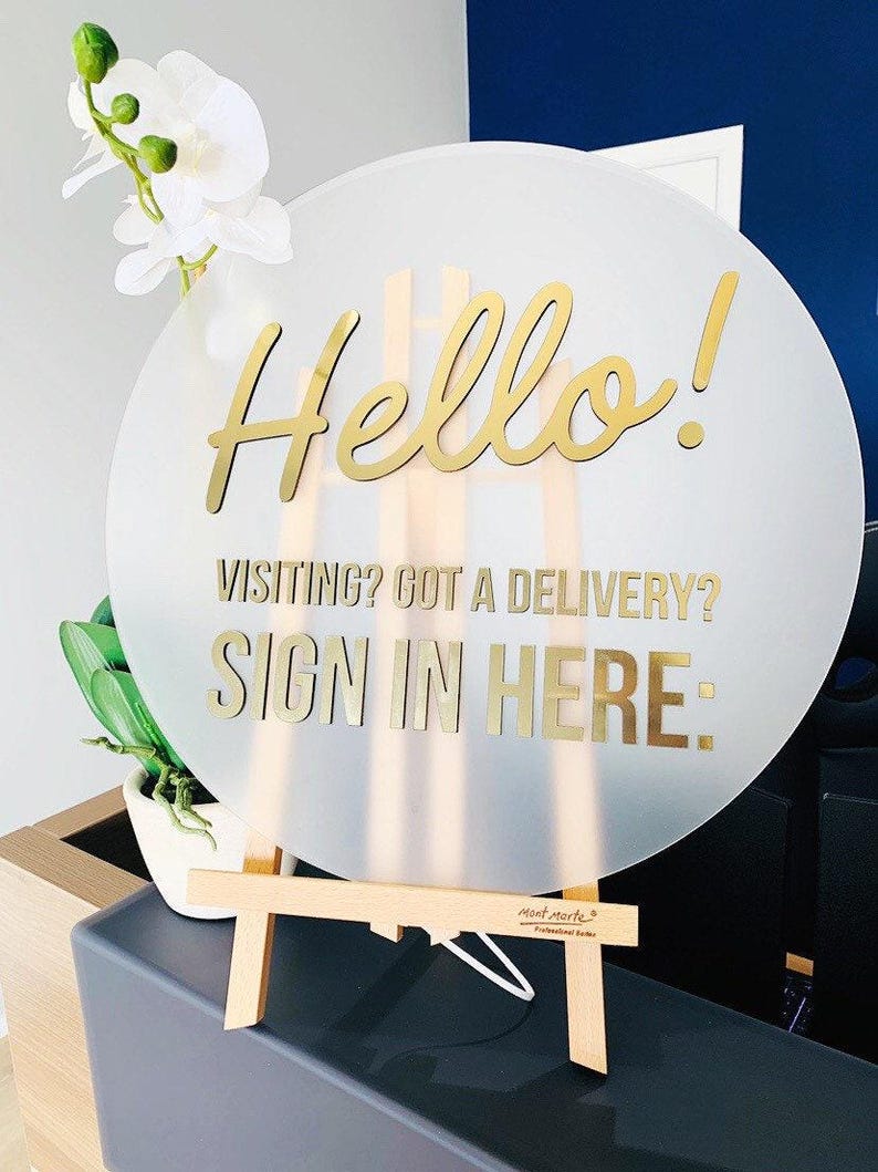 30 Cm Delivery Sign in Here Sign/deliveries Here Sign/leave Deliveries ...