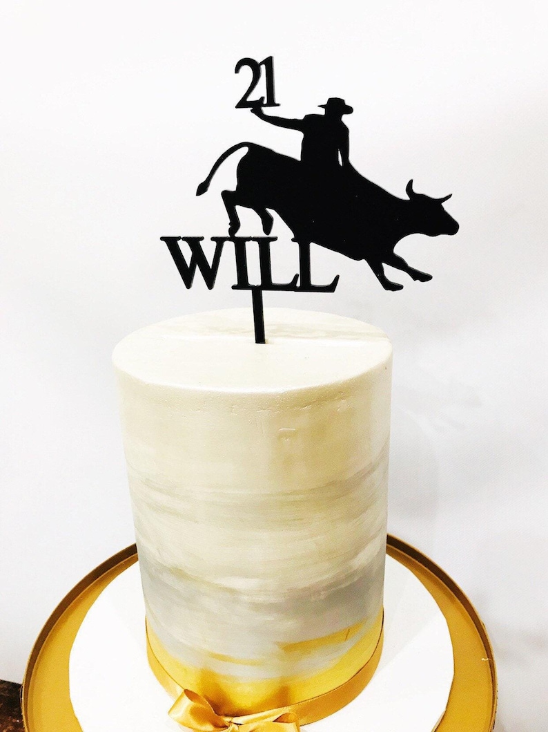 Bull Rider Cake Topper-cowboy Cake Topper/cow Girl/country Topper/horse ...