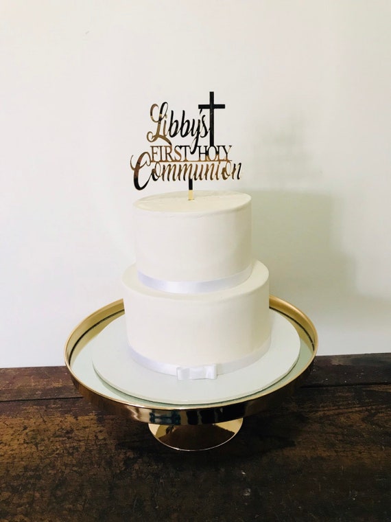 Personnalise First Holy Communion Acrylic Cake Topper God Etsy