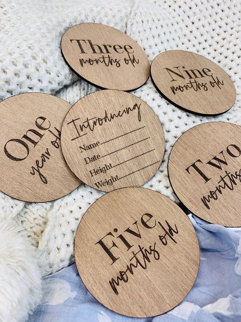 Newborn Baby Milestone CardsBaby Milestone cardsmilestone cardswood baby milestone cardswood milestone cardswood name plaqueround sign
