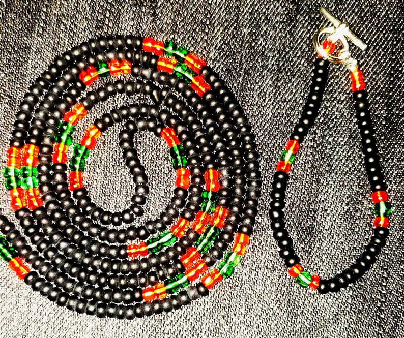 Custom Single Strand Waistbead and AnkletBracelet Set