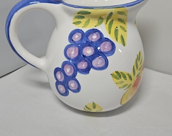 Vintage Orchard Jubilee 48 oz Ceramic Pitcher by Artist's Touch Discontinued