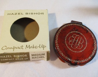 Vintage Hazel Bishop Compact in Box Face Powder Makeup Medium