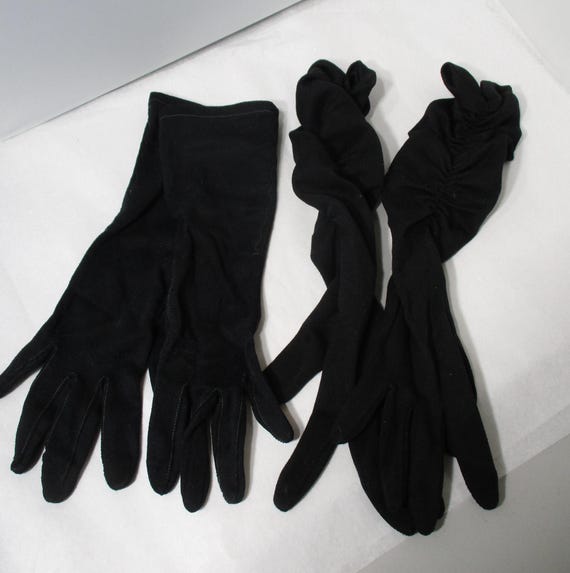 chinese dress ladies Black Wet Look Long Gloves, Faux Patent Leather Dress Gloves Accessory main image 1